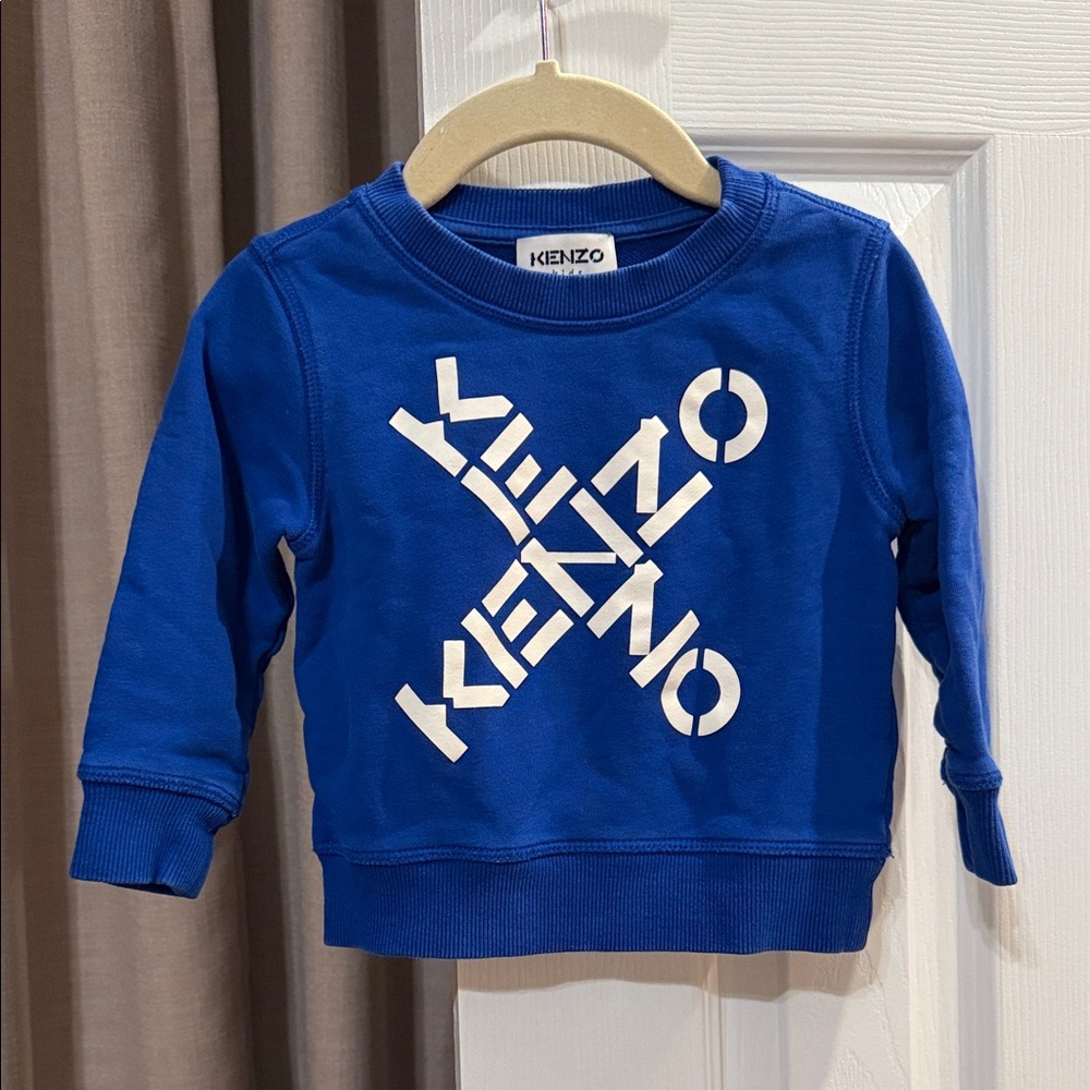 Kenzo Kids Royal Blue Logo Sweatshirt Size 2